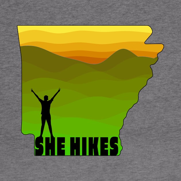 "She Hikes" Arkansas Design by Arkansas Shop
